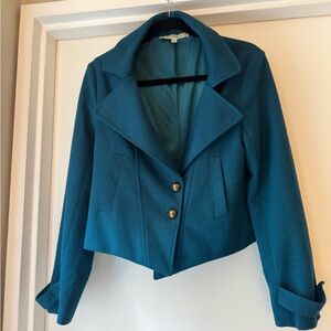Francesca’s | Cropped Jacket in Teal | Size: M